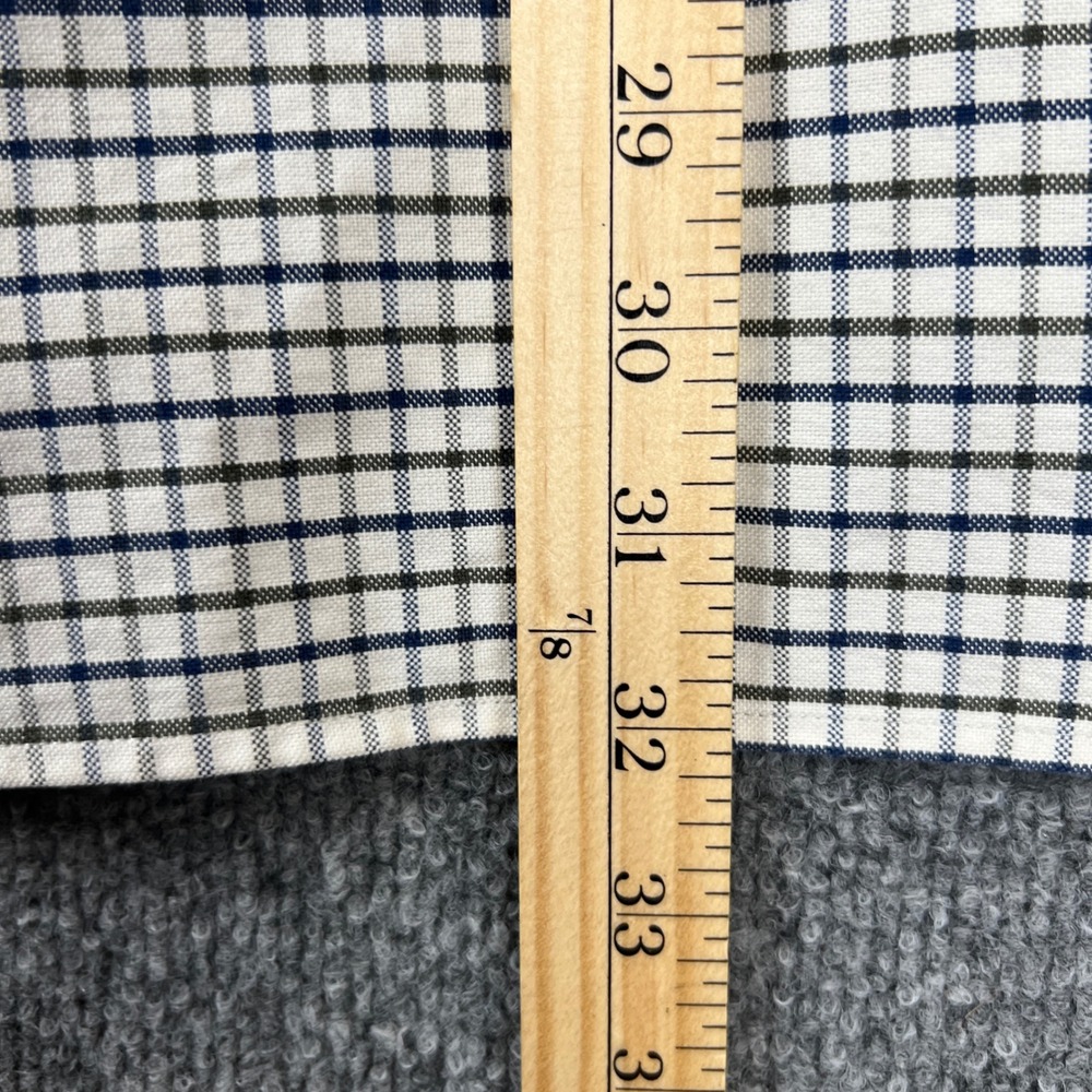 Willis & Geiger Dress Shirt Men 16/35 White Tattersall Check Cotton Button Down - Picture 9 of 9